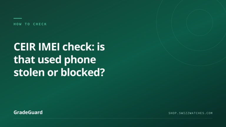 CEIR IMEI check: how to verify a used phone is not stolen or blocked — GradeGuard guide