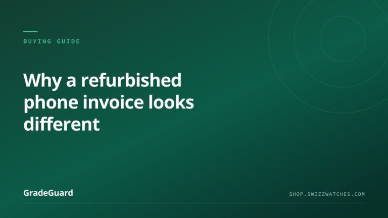 Why a refurbished phone invoice looks different: GST and the margin scheme — GradeGuard guide