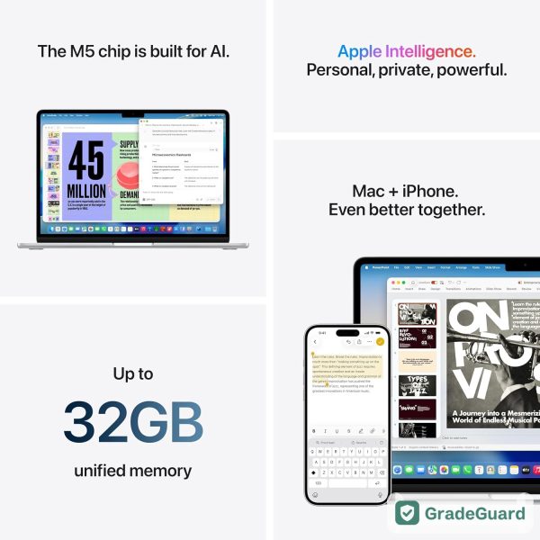 Apple MacBook Air 15-inch M5 16GB/512GB — Midnight (Refurbished) — photo 5 Apple MacBook Air 15-inch M5 16GB/512GB — Midnight (Refurbished) — graded and tested