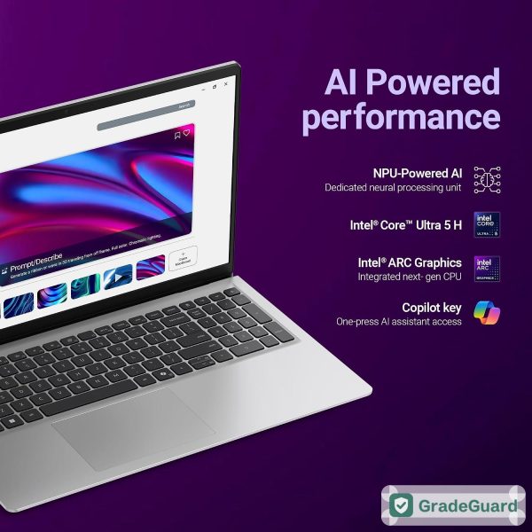 Dell 15 Core Ultra 5 225H 8GB/512GB (Refurbished) — view 2 Dell 15 Core Ultra 5 225H 8GB/512GB (Refurbished) — view 2