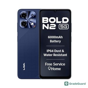 Lava Bold N2 5G 128GB — Billionaire Blue (Refurbished) — graded and tested