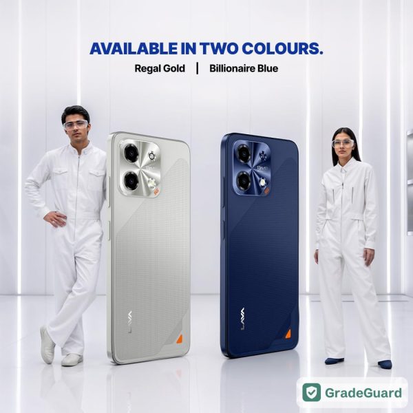 Lava Bold N2 5G 128GB — Billionaire Blue (Refurbished) — view 5 Lava Bold N2 5G 128GB — Billionaire Blue (Refurbished) — view 5