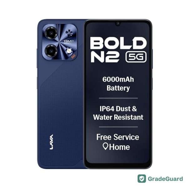 Lava Bold N2 5G 128GB — Billionaire Blue (Refurbished) — graded and tested Lava Bold N2 5G 128GB — Billionaire Blue (Refurbished) — graded and tested