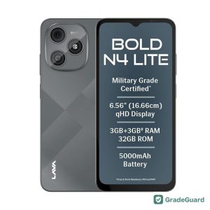 Lava Bold N4 Lite 32GB — Ghost Silver (Refurbished) — graded and tested