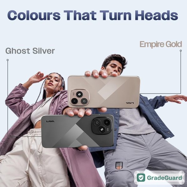 Lava Bold N4 Lite 32GB — Ghost Silver (Refurbished) — view 4 Lava Bold N4 Lite 32GB — Ghost Silver (Refurbished) — view 4
