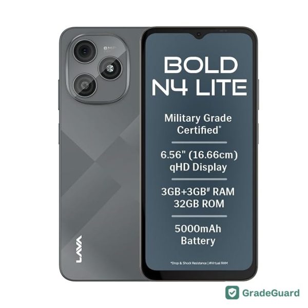 Lava Bold N4 Lite 32GB — Ghost Silver (Refurbished) — graded and tested Lava Bold N4 Lite 32GB — Ghost Silver (Refurbished) — graded and tested