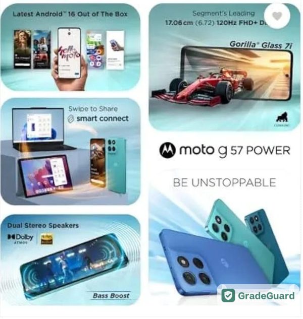 Motorola G57 Power 5G 128GB — Corsair (Refurbished) — view 2