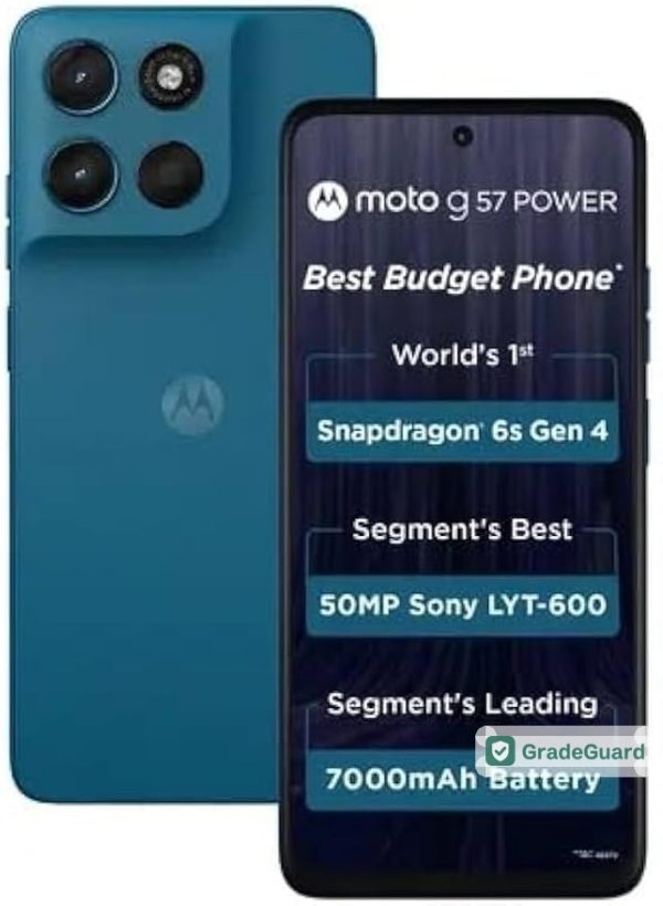 Motorola G57 Power 5G 128GB — Corsair (Refurbished) — graded and tested