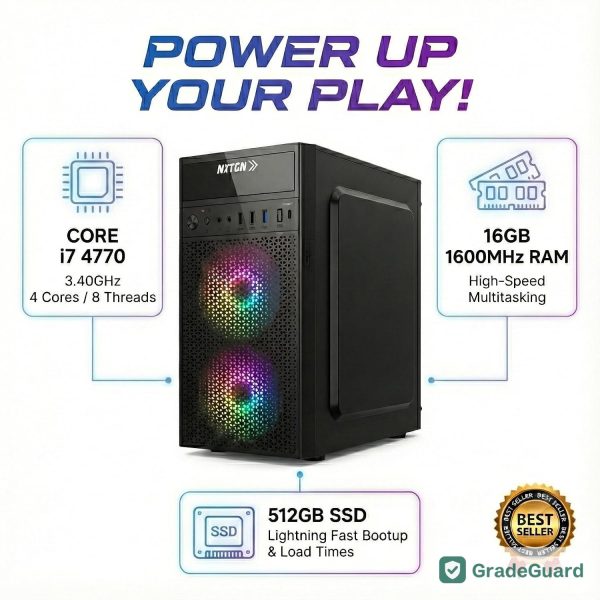 NXTGN Desktop Core i7-4770 16GB/512GB SSD (Refurbished) — view 2