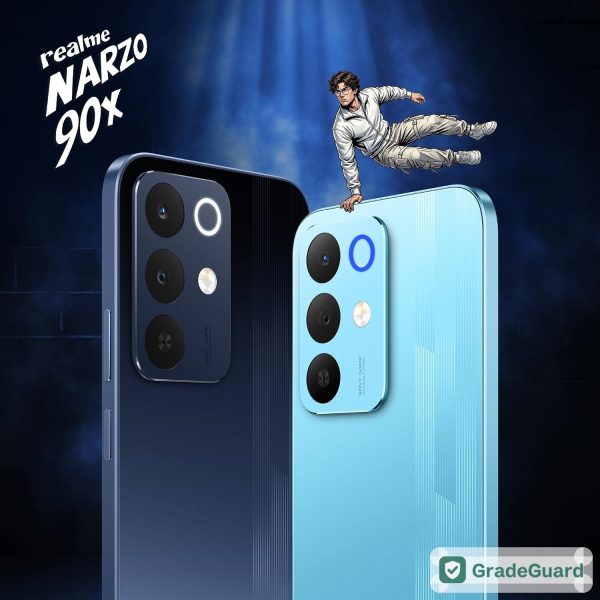 realme NARZO 90x 5G 128GB — Flash Blue (Refurbished) — graded and tested