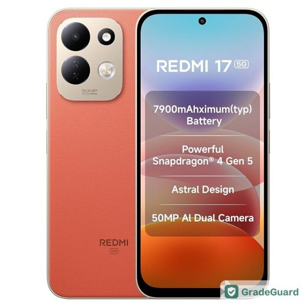 Redmi 17 5G 128GB — Eternal Orange (Refurbished) — graded and tested Redmi 17 5G 128GB — Eternal Orange (Refurbished) — graded and tested