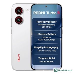 Redmi Turbo 5 256GB — Turbo White (Refurbished) — graded and tested Redmi Turbo 5 256GB — Turbo White (Refurbished) — graded and tested